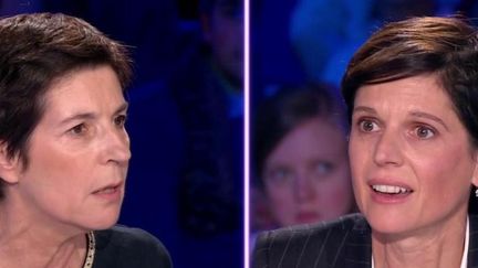 Christine Angot / Sandrine Rouseau sur le plateau d'"On n'est pas couché"
 (France 2)