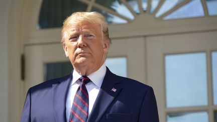 Donald Trump sur le perron de la Maison Blanche, à Washington (Etats-Unis), le 2 octobre 2019. (STEFANI REYNOLDS / CONSOLIDATED NEWS PHOTOS / AFP)