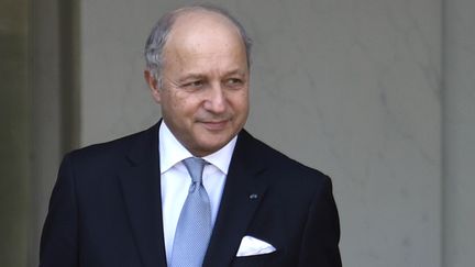 Laurent Fabius, ministre des Affaires &eacute;trang&egrave;res, &agrave; l'Elys&eacute;e, &agrave; Paris, le 9 avril 2014. (MARTIN BUREAU / AFP)