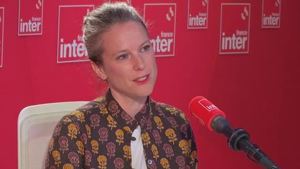 La candidate du NFP pour Matignon, Lucie Castets, mardi 27 août 2024 sur France Inter. (FRANCE INTER / RADIO FRANCE)