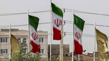 Des drapeaux de l'Iran à Téhéran, le 4 juillet 2022. (ATTA KENARE / AFP)