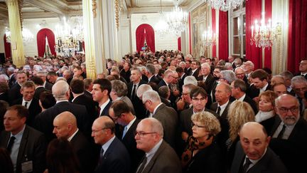 Une réception en l'honneur des maires à l'Elysée, en novembre 2018. (MAXPPP)