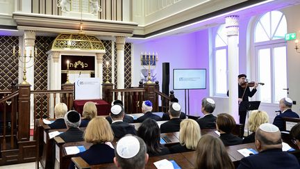 Commemoration of Kristallnacht at the Beth Zion Synagogue in Berlin (JOHN MACDOUGALL / DPA)