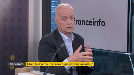 Bruno Mettling,&nbsp;président du cabinet conseil Topics et&nbsp;ancien DRH d’Orange, invité éco de franceinfo, vendredi 12 mars 2021. (FRANCEINFO)