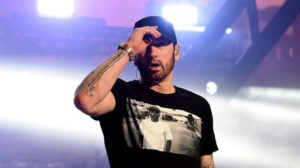 Eminem au festival Coachella (Etats-Unis) dimanche 15 avril 2018.
 (Kevin Winter / Getty Image / AFP)