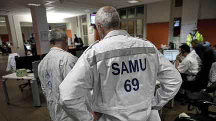 Régulation des soins non programmés au Samu à Lyon, le 26 février (MAXIME JEGAT / MAXPPP)