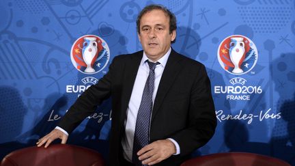 Le pr&eacute;sident de l'UEFA Michel Platini donne une conf&eacute;rence de presse &agrave; Paris, le 25 avril 2014. (FRANCK FIFE / AFP)