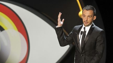 Alejandro Amenabar s'adresse au public lors de la cérémonie d'ouverture du 63e festival de cinéma de Saint-Sébastien (18 septembre 2015)
 (Juan Herrero / Epa / Newscom / MaxPPP)