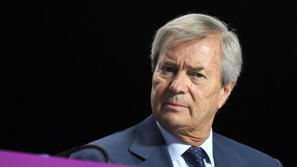 Vincent Bolloré, président du groupe Canal+, en 2018. (ERIC PIERMONT / AFP)