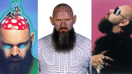 Le créateur Belge Walter Van Beirendonck 
 (Jean-Baptiste Mondino (à gauche) et Ronald Stoops )