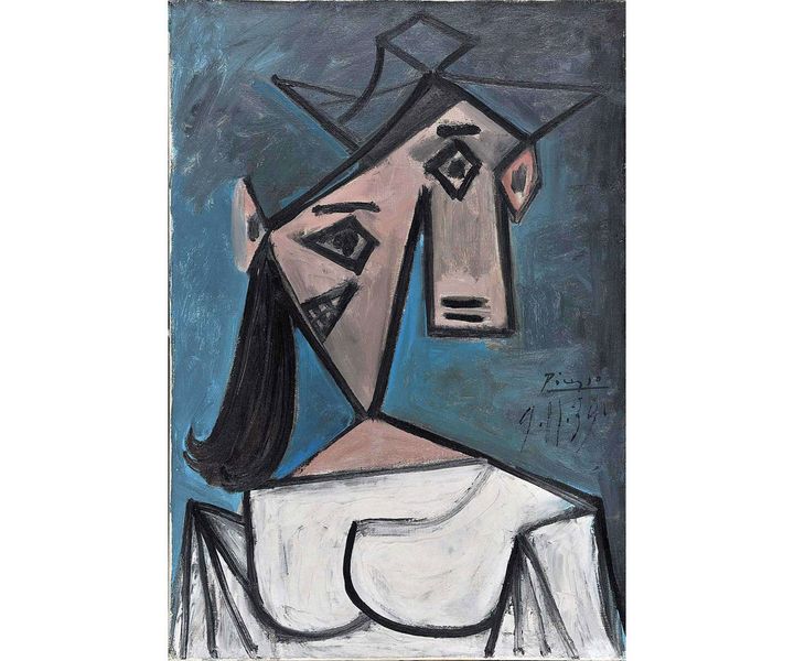 Une "Tête de femme" (1939) de Pablo Picasso volée à la Pinacothèque nationale d'Athènes en 2012 (AP / SIPA)