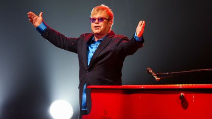 &nbsp; (A 68 ans, Elton John semble plus heureux que jamais © Rich Fury/AP/SIPA)