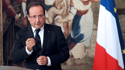 Fran&ccedil;ois Hollande &agrave; l'Elys&eacute;e, &agrave; Paris, le 14 octobre 2012. (CHRISTOPHE ENA / AFP)