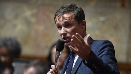 Nicolas Dupont-Aignan lors d'une session de questions au gouvernement à l'Assemblée nationale le 5 juin 2018. (BERTRAND GUAY / AFP)