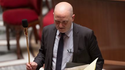 Le député écologiste Denis Baupin lors d'une séance de questions au gouvernement à l'Assemblée nationale, le 20 octobre 2015. (MAXPPP)