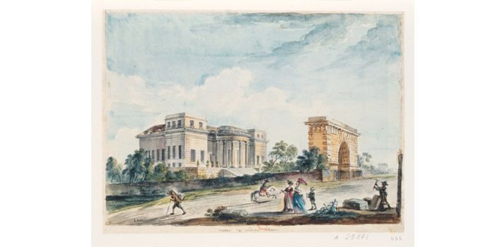 Hôtel Thélusson par Jean-Baptiste Lallemand (1716-1803)
 (Bibliothèque Nationale)