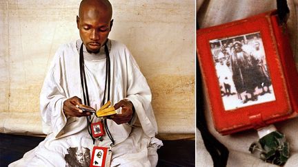 Certains disciples d’Ahmadou Bamba (théologien, poète, juriste et fondateur de la confrérie des Mourides) ont créé des lignées de marabouts avec des particularités, telles que les Baye Fall. «Au Sénégal, ce mouvement est un culte musulman soufi lié au mouridisme. Le Baye Fall vit détaché de toute possession matérielle. Il voue un pouvoir total et une croyance absolue en Dieu, à son Prophète et au marabout, messager de la parole de Dieu», explique le photographe. (Laurent Gudin)