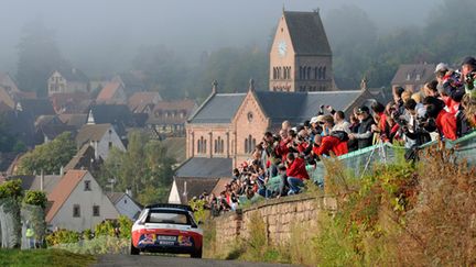 Loeb au volant de sa DS3 WRC