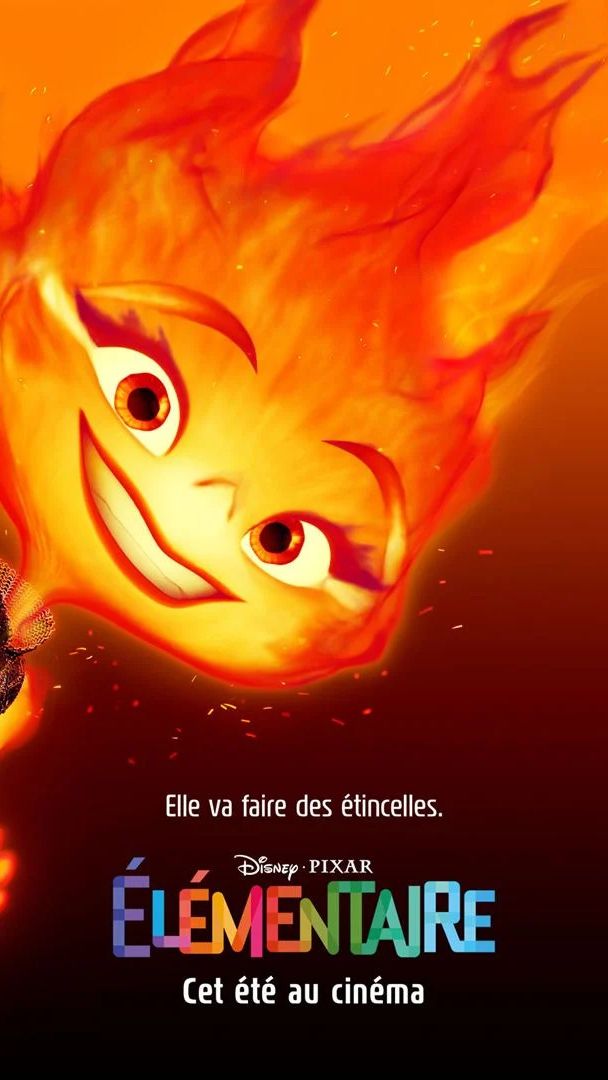 Affiche du film Pixar "Elémentaire". (THE WALT DISNEY COMPANY)