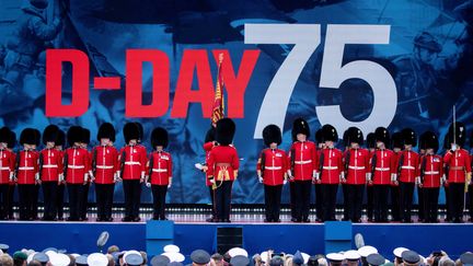 L'armée britannique lors des célébrations du 75e anniversaire du Débarquement à Portsmouth (Royaume-Uni), le 5 juin 2019. (KAY NIETFELD / DPA)