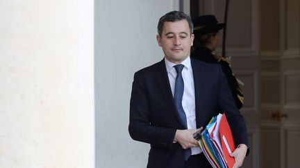 Gérald Darmanin,&nbsp;ministre de l'Action et des Comptes publics, à la sortie de l'Elysée (Paris), le&nbsp;19 février 2020.
 (LUDOVIC MARIN / AFP)