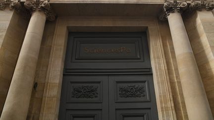 Sciences Po Paris, rue Saint-Guillaume, le 19 février 2021. (JEROME LEBLOIS / HANS LUCAS / AFP)