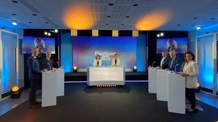 Le débat des principaux candidats dans la région Pays de la Loire, le 9 juin 2021. (FRANCE 3 PAYS DE LA LOIRE)