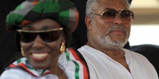 Le couple Rawlings à Accra, le 7 janvier 2009. (AFP PHOTO / PIUS UTOMI EKPEI)