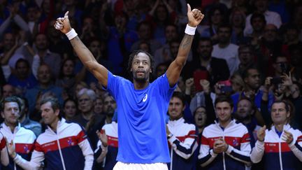 Après avoir battu Roger Federer vendredi, Gaël Monfils gagne une place dans la hiérarchie mondiale.  (JULIEN CROSNIER / DPPI MEDIA)