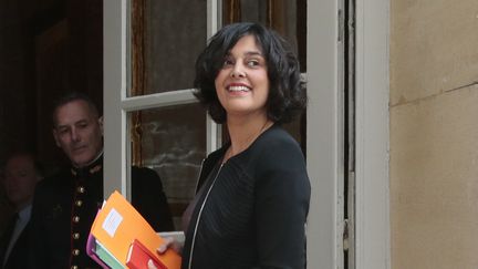 La ministre du Travail, Myriam El Khomri, arrive à Matignon le 7 mars 2016. (JACQUES DEMARTHON / AFP)