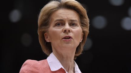 Ursula von der Leyen,&nbsp;présidente de la Commission européenne, le 17 juin 2020 à Bruxelles. (JOHN THYS / AFP)