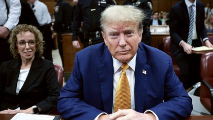 Donald Trump au tribunal de Manhattan, à New York, le 7 mai 2024. (WIN MCNAMEE / AFP)