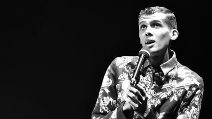 Stromae en décembre 2014 lors d'un show télévisé italien.
 (FLAVIE LO SCALZO/AGF/SIPA)