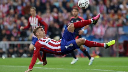 Antoine Griezmann (Atletico Madrid) à l'horizontale  (CESAR MANSO / AFP)