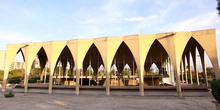 L'une des structures du site, signées Oscar Niemeyer (3 octobre 2018)
 (Anwar Amro / AFP)