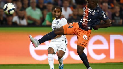 Jérôme Roussillon découvre la Ligue 1 sans complexe, au point de devenir l'une des révélations de la saison à Montpellier. (PASCAL GUYOT / AFP)