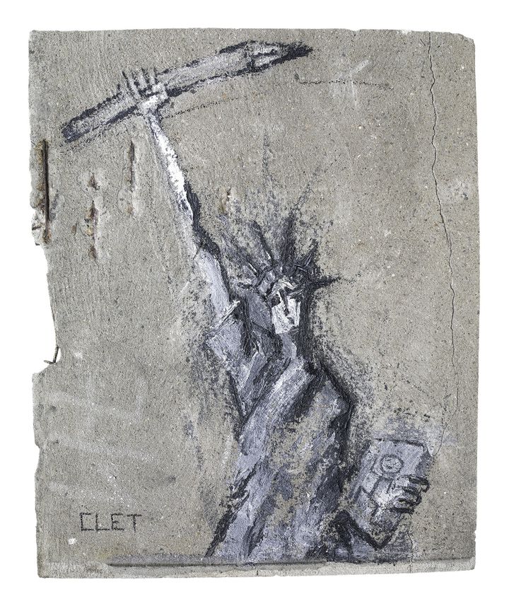 CLET, acrylique sur béton 100 x 120 cm 
 (Olivier Borst)