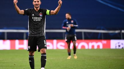 Houssem Aouar a porté l'OL dans son parcours inespéré en Ligue des champions. (FRANCK FIFE / POOL)