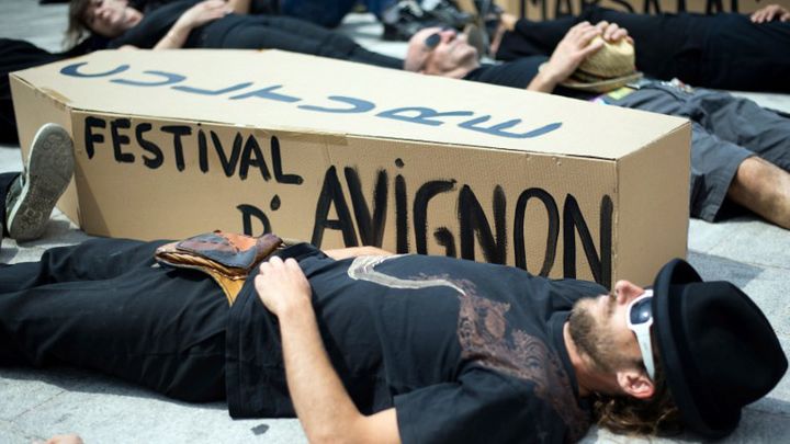 Manifestation d'intermittents du spectacle 5
 (BERTRAND LANGLOIS / AFP)