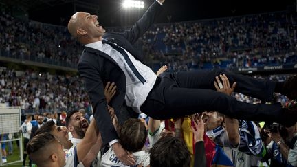 Zinedine Zidane, le 21 mai 2017. (SERGIO CAMACHO / AFP)