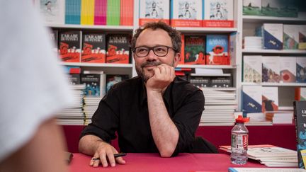 Riad Sattouf au festival Etonnants Voyageurs à Saint-Malo, en juin 2022. (MARTIN BERTRAND / HANS LUCAS / AFP)