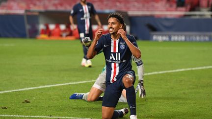 Marquinhos tout près d'égaliser pour le PSG. (DAVID RAMOS / POOL)