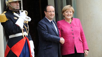 Fran&ccedil;ois Hollande et Angela Merkel &agrave; l'Elysee, Paris, le 30/05/2013 ( WITT / SIPA)