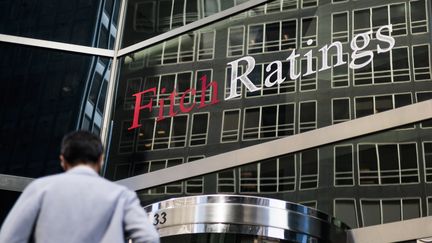 Les bureaux de Fitch Ratings, l'une des trois principales agences de notation de crédit, à New York, New York, États-Unis, le 2 août 2023. (JUSTIN LANE / EPA)