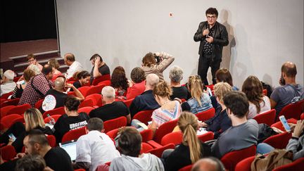 Patrick Pelloux, le président de&nbsp;l'Association des médecins urgentistes de France, lors de l'assemblée général du collectif&nbsp;Inter-urgences, à Saint-Denis (Seine-Saint-Denis), le 10 septembre 2019. (MAXPPP)