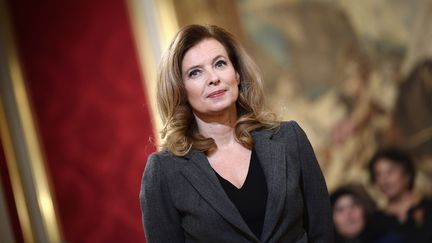 Val&eacute;rie Trierweiler &agrave; l'Elys&eacute;e (Paris), le 30 novembre 2013. (LIONEL BONAVENTURE / POOL)