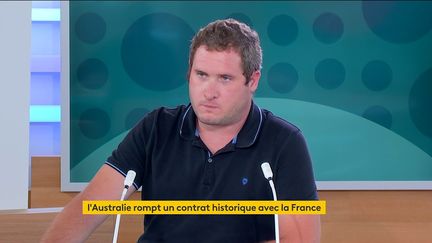 Paul Lefrancois, délégué syndical CFDT de Naval Group, le 16 septembre 2021 sur la chaîne franceinfo. (FRANCEINFO)