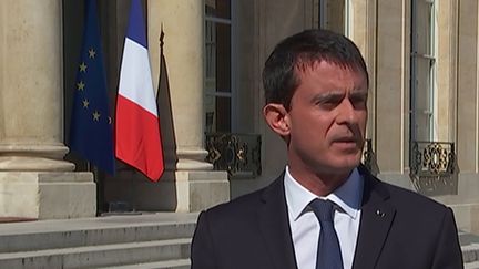 &nbsp; (Manuel Valls s'exprime après l'attentat de Nice © Capture d'écran Itélé)