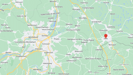 Delle (Territoire de Belfort). (CATURE D'ECRAN GOOGLE MAPS)