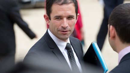 Benoît Hamon s'est démarqué face à la contribution commune Ayrault-Aubry. (BERTRAND LANGLOIS / AFP)